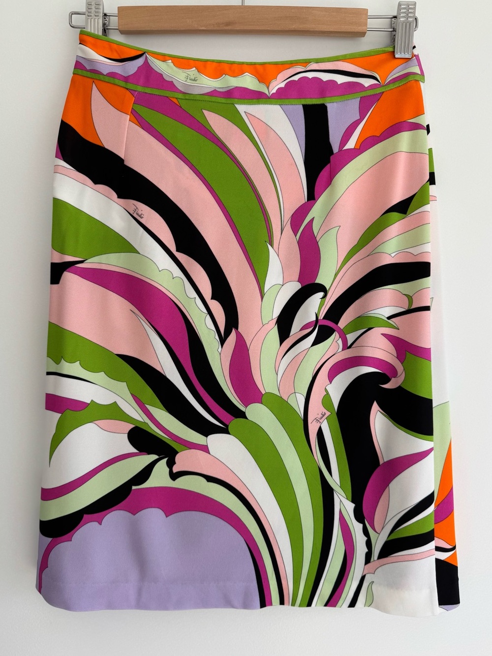 Authentic multicolor Emilio pucci tie up pleat skirt - Picture 2 of 8